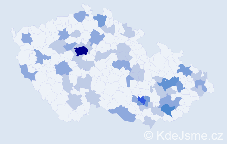 Jméno: 'Radmil', počet výskytů 101 v celé ČR