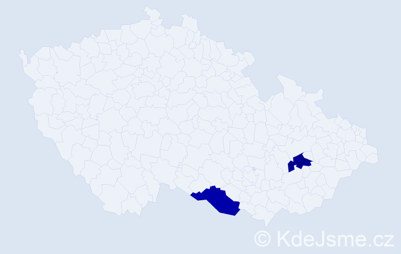 Jméno: 'Elfride', počet výskytů 2 v celé ČR