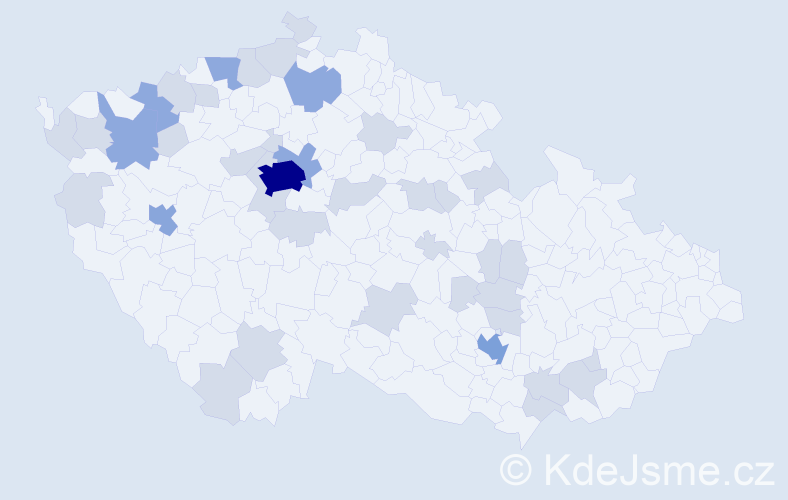 Jméno: 'Dmitrij', počet výskytů 73 v celé ČR