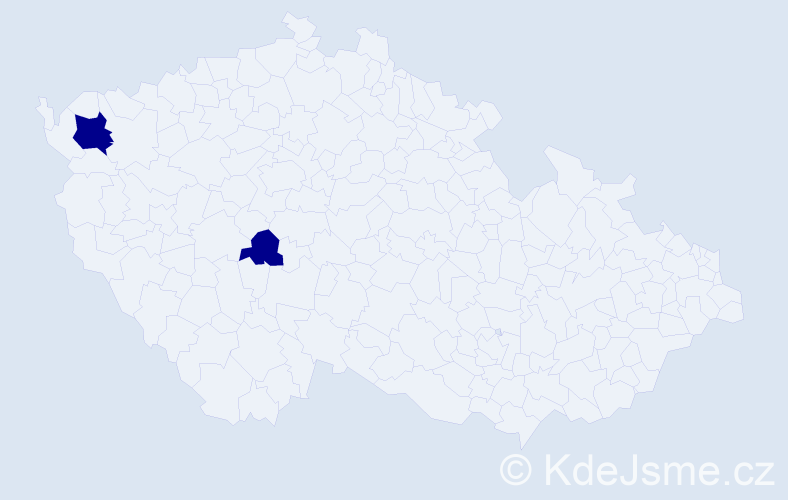 Jméno: 'Adelka', počet výskytů 2 v celé ČR