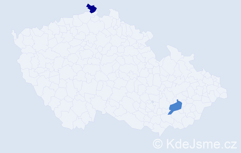 Jméno: 'Perenlei', počet výskytů 2 v celé ČR