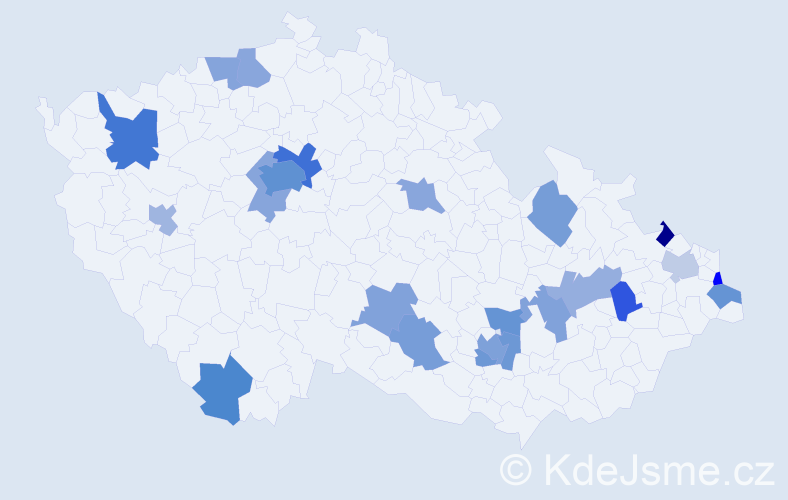 Jméno: 'Gloria', počet výskytů 38 v celé ČR