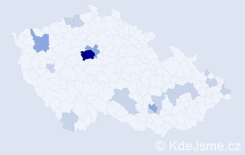 Jméno: 'Gloria', počet výskytů 34 v celé ČR