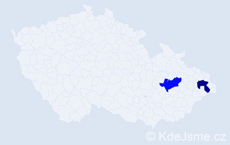 Jméno: 'Miloslav Karel', počet výskytů 2 v celé ČR