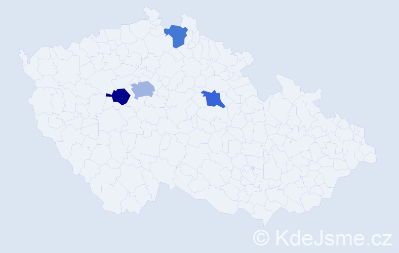 Jméno: 'Yoichi', počet výskytů 5 v celé ČR