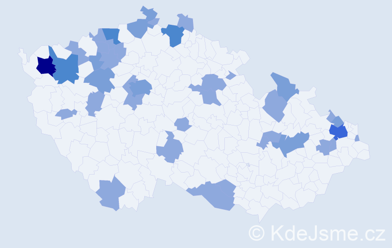 Jméno: 'Brunhilda', počet výskytů 62 v celé ČR