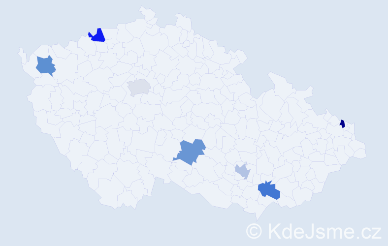 Jméno: 'Sarah Jessica', počet výskytů 7 v celé ČR