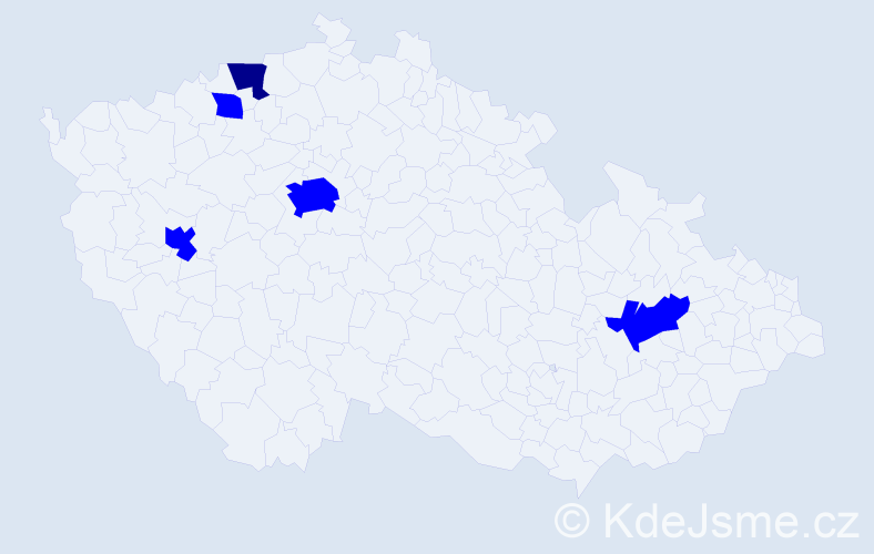 Jméno: 'Demetr', počet výskytů 6 v celé ČR