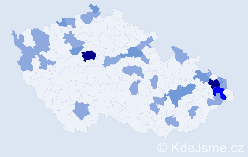 Jméno: 'Iréna', počet výskytů 65 v celé ČR