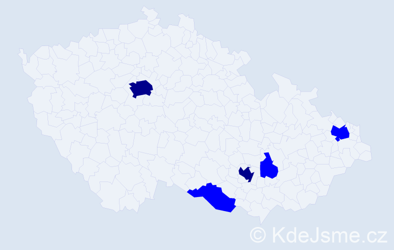 Jméno: 'Ky Anh', počet výskytů 7 v celé ČR