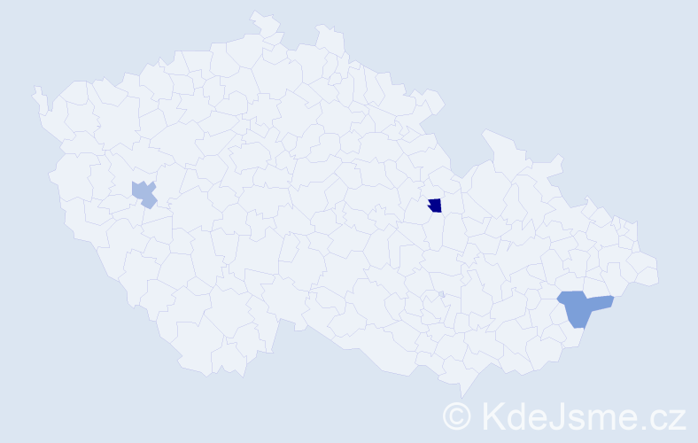 Jméno: 'Petrit', počet výskytů 3 v celé ČR
