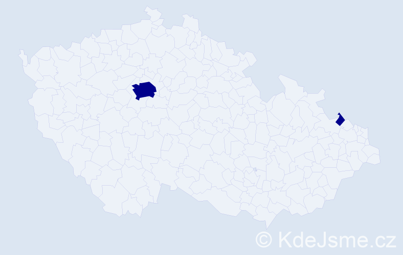 Jméno: 'Rudolf Viktor', počet výskytů 2 v celé ČR