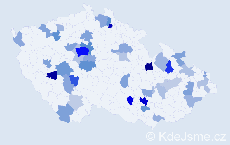 Jméno: 'Rebecca', počet výskytů 114 v celé ČR