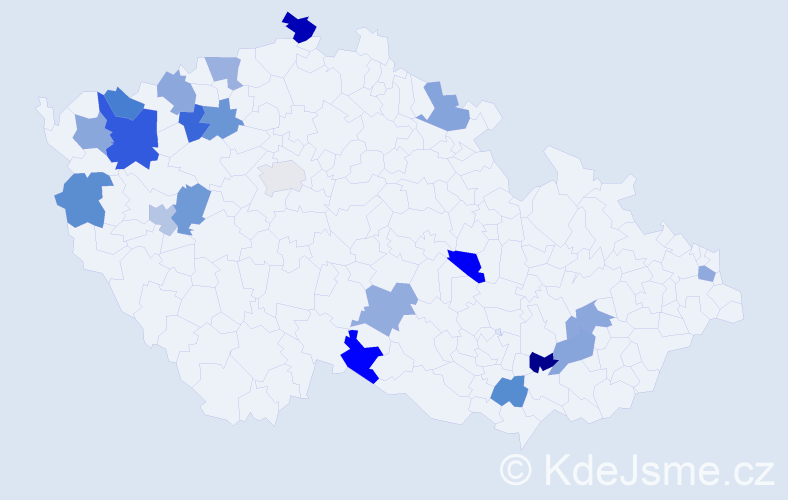 Jméno: 'Piroška', počet výskytů 24 v celé ČR
