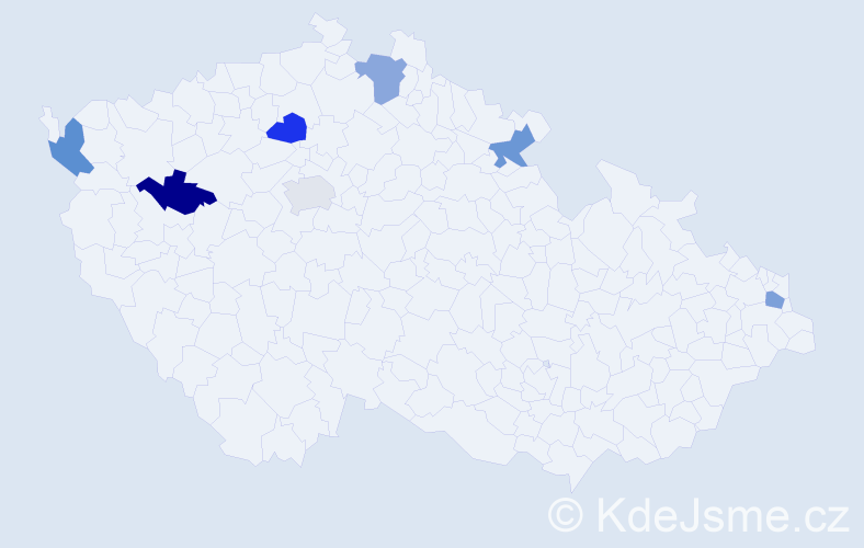 Jméno: 'Hilde', počet výskytů 7 v celé ČR