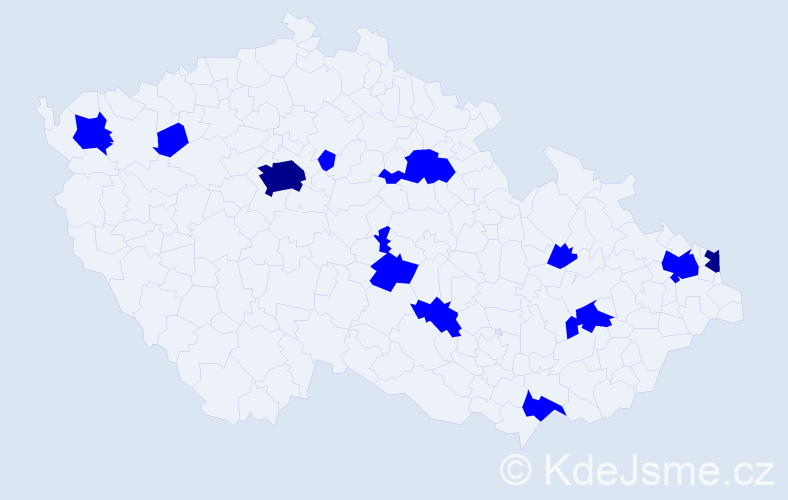 Jméno: 'Ludevit', počet výskytů 14 v celé ČR