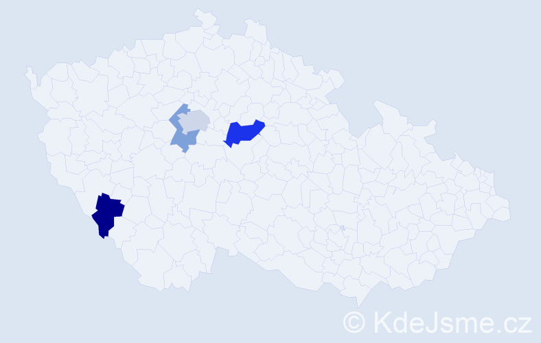 Jméno: 'Irenej', počet výskytů 6 v celé ČR