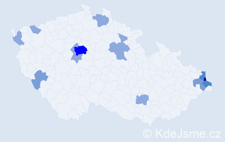 Jméno: 'Jacek', počet výskytů 36 v celé ČR