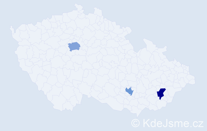 Jméno: 'Katherine Marie', počet výskytů 4 v celé ČR