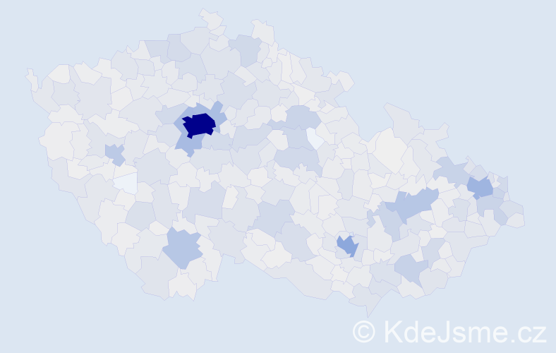 Jméno: 'Agáta', počet výskytů 3406 v celé ČR