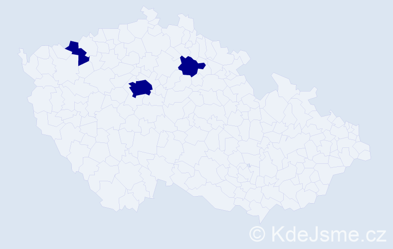 Jméno: 'Cong Nam', počet výskytů 3 v celé ČR