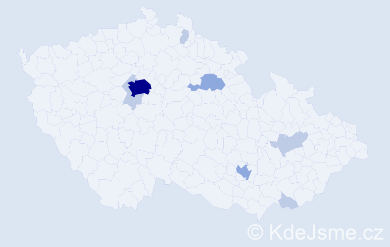 Jméno: 'Mahmoud', počet výskytů 18 v celé ČR