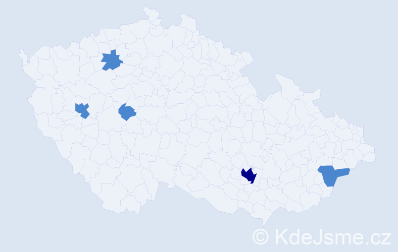 Jméno: 'Frédéric', počet výskytů 7 v celé ČR