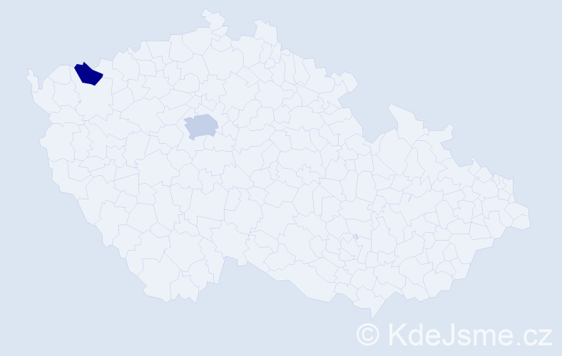 Jméno: 'Asta', počet výskytů 3 v celé ČR