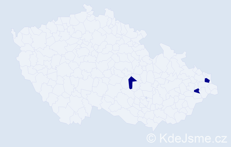 Jméno: 'Hartwig', počet výskytů 3 v celé ČR