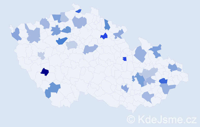 Jméno: 'Chanel', počet výskytů 46 v celé ČR
