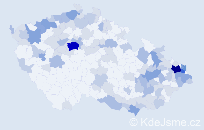 Jméno: 'Štefania', počet výskytů 253 v celé ČR