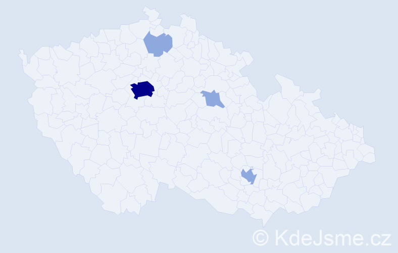 Jméno: 'Attilio', počet výskytů 8 v celé ČR