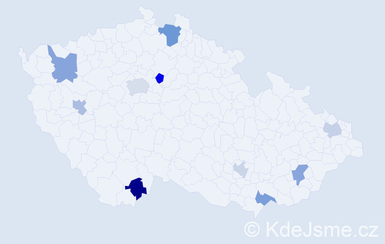 Jméno: 'Jan Gabriel', počet výskytů 12 v celé ČR