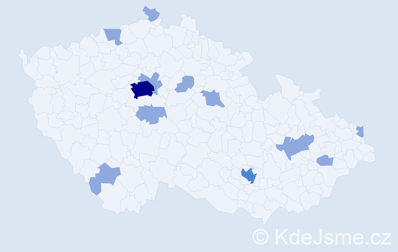 Jméno: 'Elmar', počet výskytů 17 v celé ČR