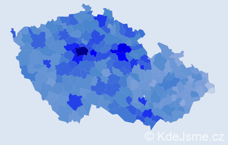 Jméno: 'Blanka', počet výskytů 31765 v celé ČR