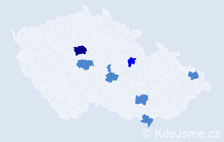 Jméno: 'Vieroslav', počet výskytů 11 v celé ČR