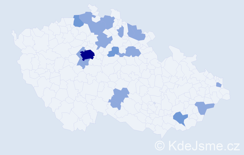 Jméno: 'Marijana', počet výskytů 25 v celé ČR