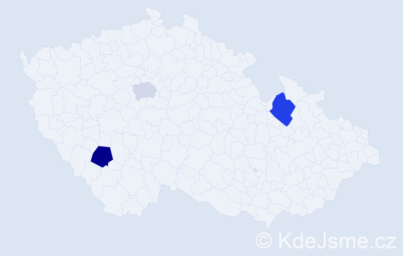 Jméno: 'Rosarie', počet výskytů 3 v celé ČR