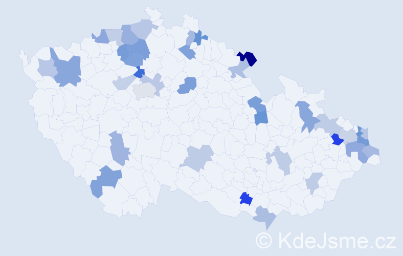 Jméno: 'Apolonia', počet výskytů 51 v celé ČR