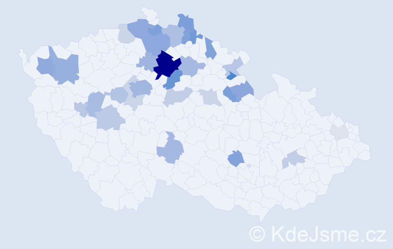 Jméno: 'Jasněna', počet výskytů 64 v celé ČR