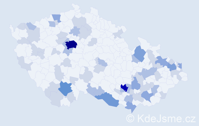 Jméno: 'Leopoldina', počet výskytů 127 v celé ČR