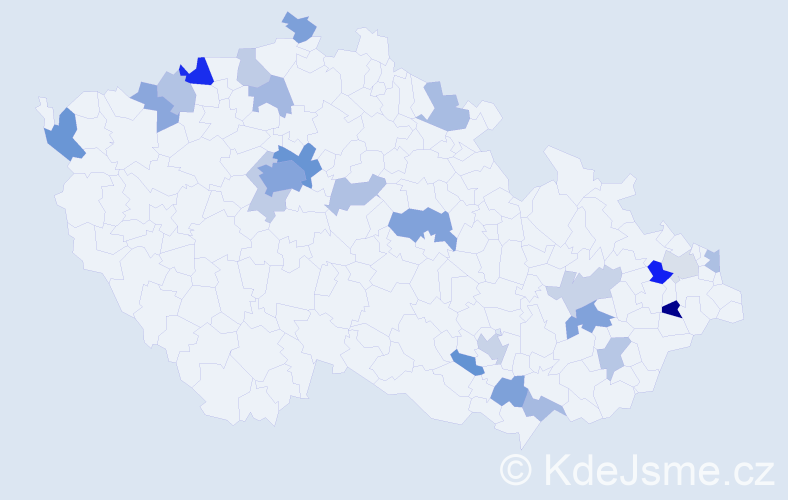 Jméno: 'Branko', počet výskytů 50 v celé ČR