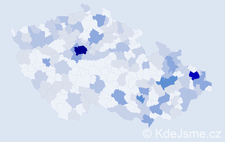 Jméno: 'Antonia', počet výskytů 291 v celé ČR