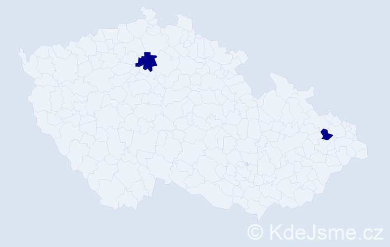 Jméno: 'Andie', počet výskytů 2 v celé ČR