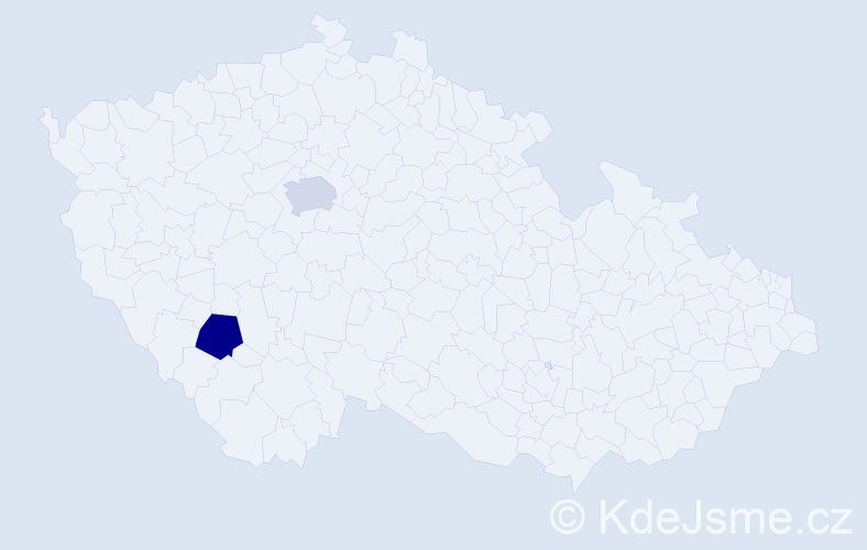 Jméno: 'Marie Renata', počet výskytů 2 v celé ČR