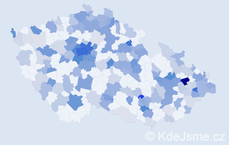 Jméno: 'Amélie', počet výskytů 407 v celé ČR