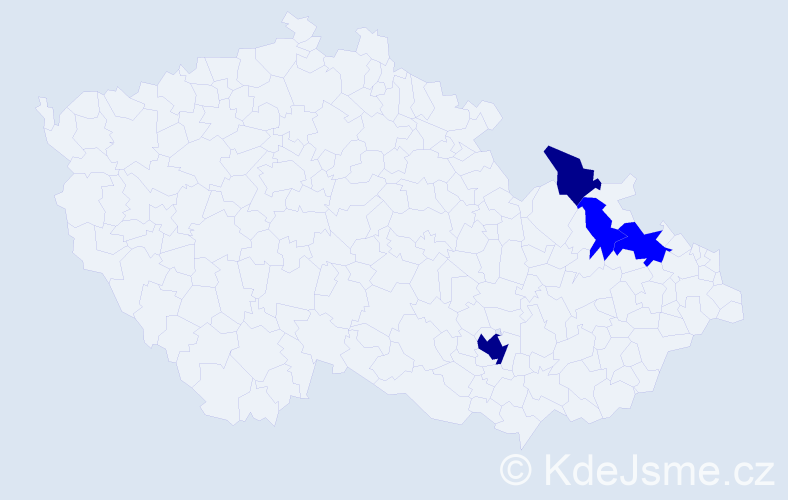Jméno: 'Kaliopi', počet výskytů 6 v celé ČR