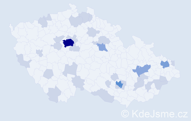 Jméno: 'Filippo', počet výskytů 57 v celé ČR