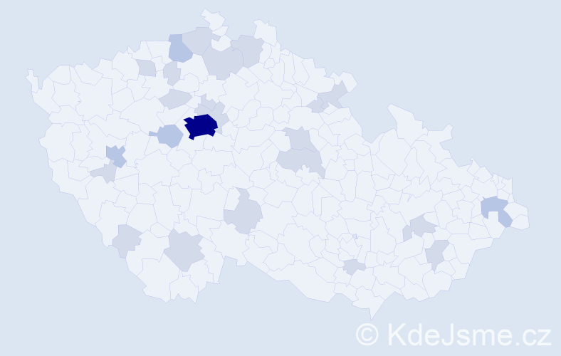 Jméno: 'Eduarda', počet výskytů 44 v celé ČR