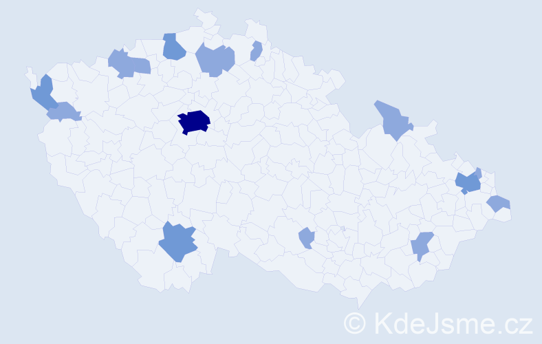 Jméno: 'Armand', počet výskytů 24 v celé ČR